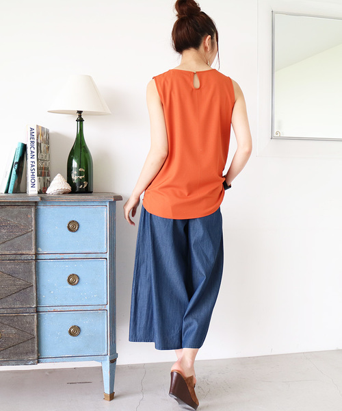 N.(N. Natural Beauty Basic)(エヌエヌナチュラルビューティーベーシック)の「フラワーレーススカラップブラウス(シャツ/ブラウス・レディース・ホワイト/ネイビー/オレンジ・MEDIUM)」の15枚目の写真