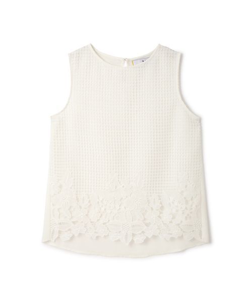 N.(N. Natural Beauty Basic)(エヌエヌナチュラルビューティーベーシック)の「フラワーレーススカラップブラウス(シャツ/ブラウス・レディース・ホワイト/ネイビー/オレンジ・MEDIUM)」の16枚目の写真