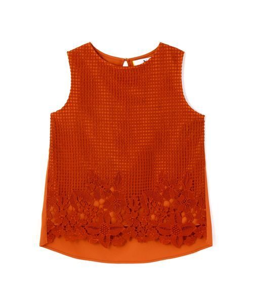 N.(N. Natural Beauty Basic)(エヌエヌナチュラルビューティーベーシック)の「フラワーレーススカラップブラウス(シャツ/ブラウス・レディース・ホワイト/ネイビー/オレンジ・MEDIUM)」の17枚目の写真