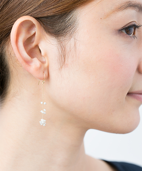 agete(アガット)の「K10ピアス(ピアス(両耳用)・レディース・ホワイト系その他・FREE)」の6枚目の写真