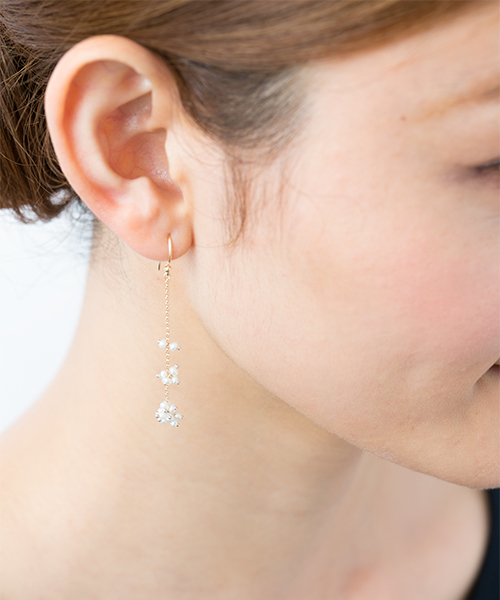 agete(アガット)の「K10ピアス(ピアス(両耳用)・レディース・ホワイト系その他・FREE)」の7枚目の写真