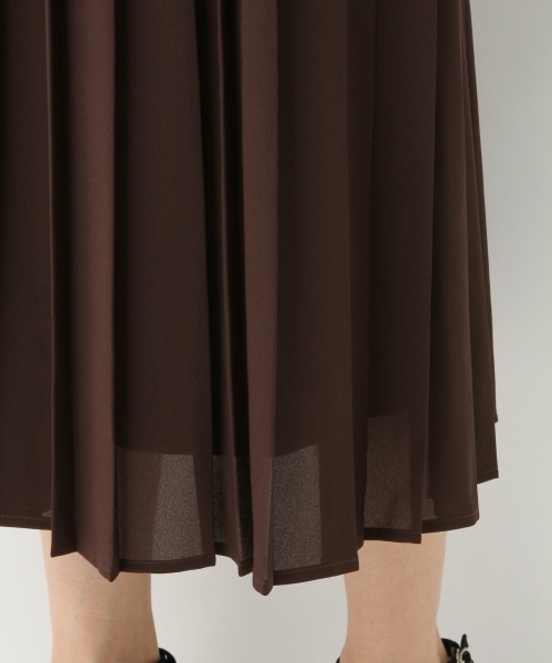 A part by（アパートバイ）の「シフォンプリーツスカート 732459 （スカート・レディース・ブラウン/ベージュ/オレンジ・FREE）」の8枚目の写真