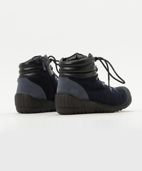 Rin clover（リンクローバー）の「Rin Clover(リン　クローバー)/異素材コンビ使いトレッキング風レースアップブーツ（ブーツ・レディース・グレー/チャコールグレー/キャメル/ネイビー・M/S/L/LL）」の7枚目の写真