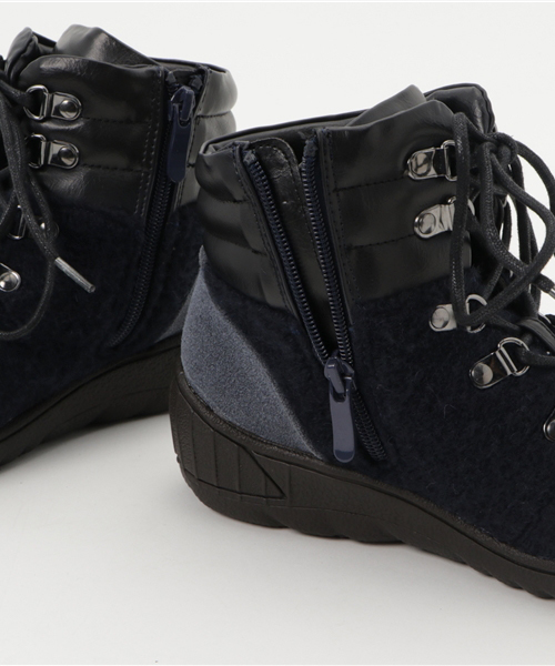 Rin clover（リンクローバー）の「Rin Clover(リン　クローバー)/異素材コンビ使いトレッキング風レースアップブーツ（ブーツ・レディース・グレー/チャコールグレー/キャメル/ネイビー・M/S/L/LL）」の11枚目の写真