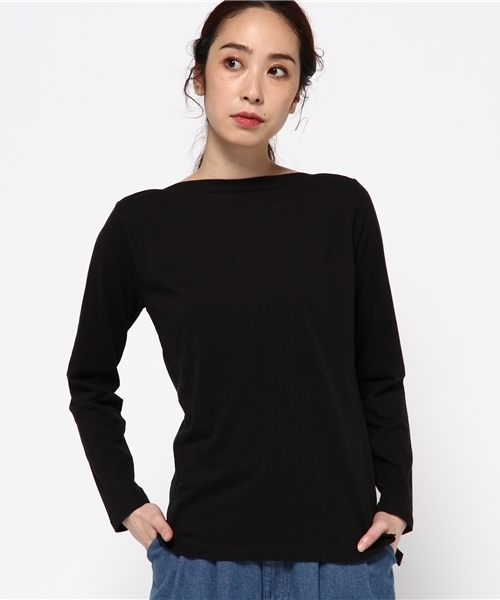 WEGO(ウィゴー)の「WEGO/ボートネックカットソー(Tシャツ/カットソー・レディース・ホワイト/ワイン/ブラック・FREE)」の2枚目の写真