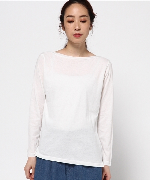 WEGO(ウィゴー)の「WEGO/ボートネックカットソー(Tシャツ/カットソー・レディース・ホワイト/ワイン/ブラック・FREE)」の4枚目の写真