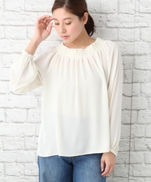 LEPSIM | シフォンシャーリングブラウスLS　741739(シャツ/ブラウス)