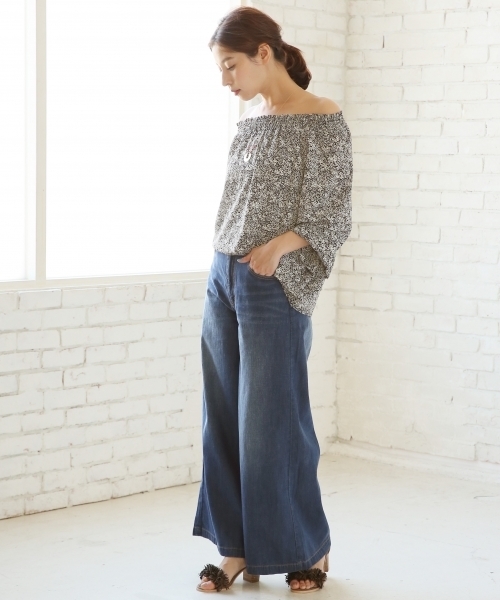 LEPSIM（レプシィム）の「シフォンシャーリングブラウスLS　741739（シャツ/ブラウス・レディース・ブラック系その他/アイボリー/グレー系その他/ブルー系その他・FREE）」の6枚目の写真