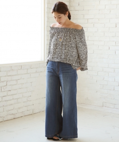 LEPSIM（レプシィム）の「シフォンシャーリングブラウスLS　741739（シャツ/ブラウス・レディース・ブラック系その他/アイボリー/グレー系その他/ブルー系その他・FREE）」の7枚目の写真