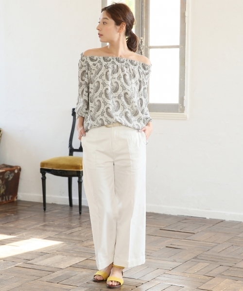 LEPSIM（レプシィム）の「シフォンシャーリングブラウスLS　741739（シャツ/ブラウス・レディース・ブラック系その他/アイボリー/グレー系その他/ブルー系その他・FREE）」の21枚目の写真