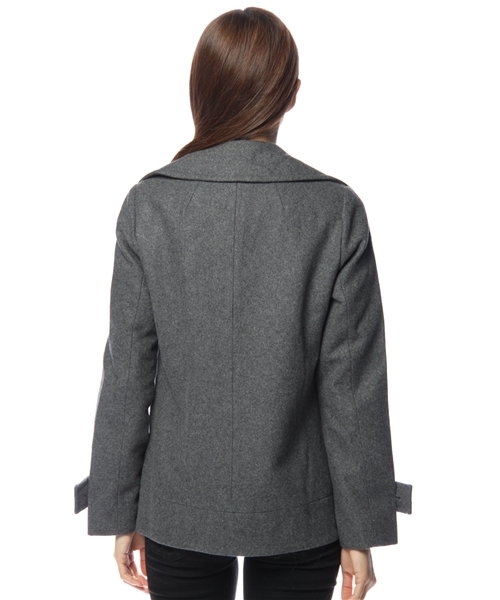 DISCOAT（ディスコート）の「ウールメルトンＰジャケット（ピーコート・レディース・チャコールグレー/ネイビー/ブラック・ﾌﾘ-）」の4枚目の写真