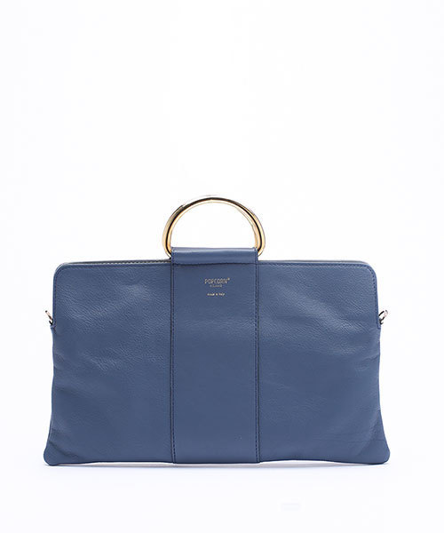 POPCORN（ポップコーン）の「【CLASSY.5月号掲載】 POPCORN/リングハンドルバッグ/L（ショルダーバッグ・レディース・ネイビー/ライトグレー/アイボリー・FREE）」の4枚目の写真