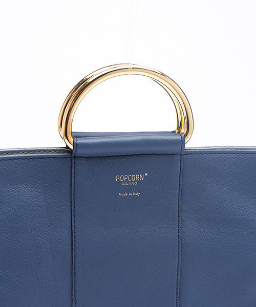 POPCORN（ポップコーン）の「【CLASSY.5月号掲載】 POPCORN/リングハンドルバッグ/L（ショルダーバッグ・レディース・ネイビー/ライトグレー/アイボリー・FREE）」の7枚目の写真