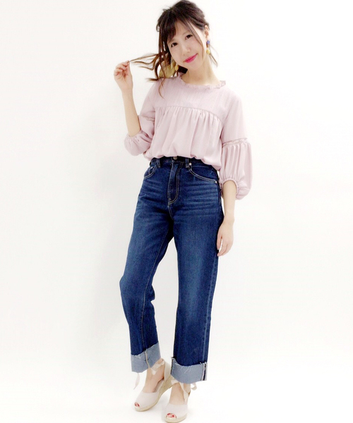 archives（アルシーヴ）の「レース切り替えボリューム袖ブラウス（シャツ/ブラウス・レディース・ブラック/オフホワイト/ラベンダー・MEDIUM）」の9枚目の写真