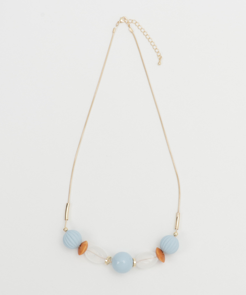 INTERPLANET（インタープラネット）の「ボールクリアネックレス（ネックレス・レディース・グレー/ブルー・フリー）」の2枚目の写真