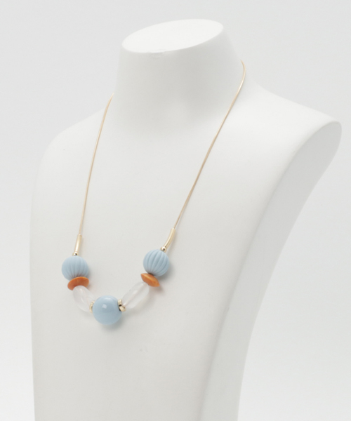 INTERPLANET（インタープラネット）の「ボールクリアネックレス（ネックレス・レディース・グレー/ブルー・フリー）」の5枚目の写真