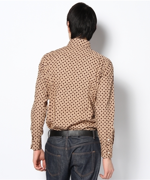 UNITED ARROWS(ユナイテッドアローズ)の「UA プリントワイドシャツ(mg1205uB)◆(シャツ/ブラウス・メンズ・ベージュ/ネイビー・X-SMALL/SMALL/MEDIUM/LARGE/X-LARGE)」の4枚目の写真