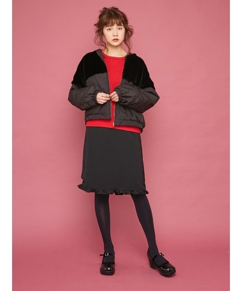 merry jenny（メリージェニー）の「フリルペンシルスカート（スカート・レディース・ライトブルー/ブラック/ワイン・FREE）」の11枚目の写真