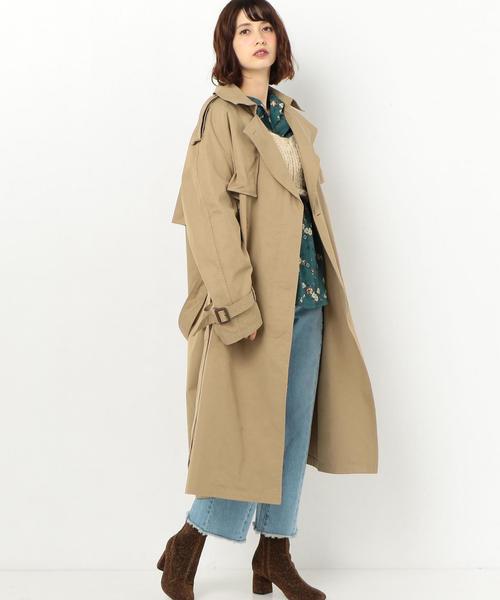 Another Edition（アナザーエディション）の「BIG TRENCH（トレンチコート・レディース・ベージュ/ワインレッド・SMALL/MEDIUM）」の13枚目の写真