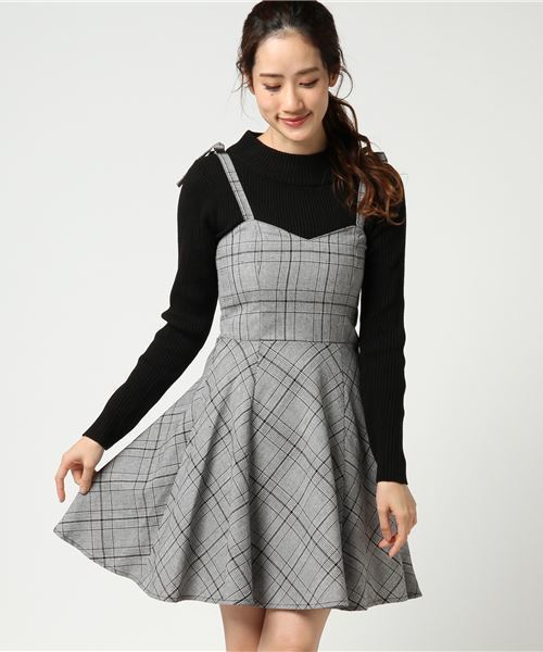 Cecil Mcbee 乃木坂46白石麻衣 カタログ着用商品 インナー付きグレンチェックワンピース Wear