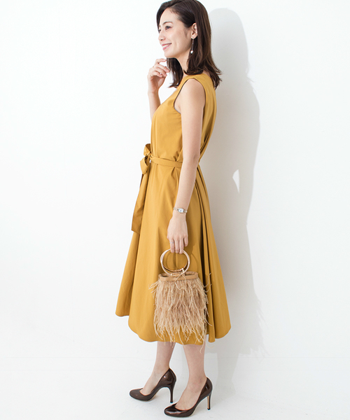 Furryrate（ファーリーレート）の「Vネックスーパーヘムドレスワンピース（ワンピース・レディース・マスタード/レッド/ダークネイビー/ブラック・FREE）」の5枚目の写真