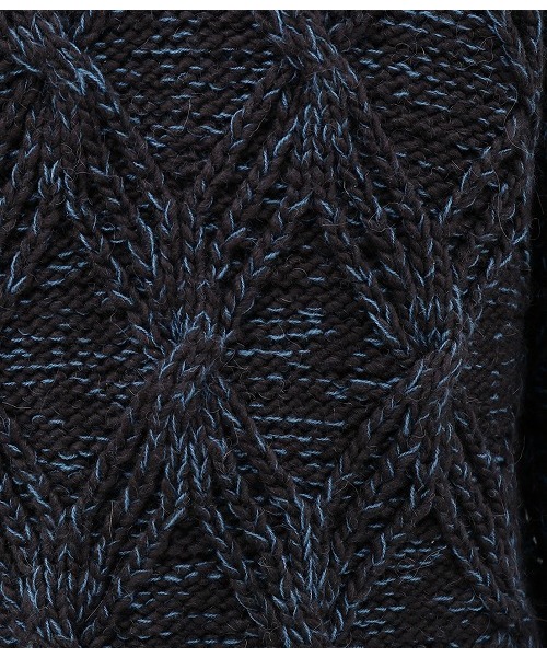 ADAM ET ROPE'（アダムエロペ）の「ダイヤパターンハンドVネックニット（ニット/セーター・メンズ・スミクロ/ダークブラウン・M/L）」の6枚目の写真