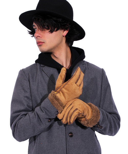 ８(eight)（エイト）の「フェイクムートン ボア 手袋（手袋・メンズ・ブラック/ブラウン/キャメル・FREE）」の12枚目の写真