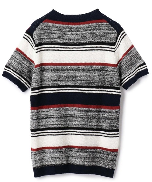 MEN'S BIGI（メンズビギ）の「半袖クルーネックニット/ボーダー柄（ニット/セーター・メンズ・ブルー系その他/ネイビー/ホワイト系その他・L/M/S）」の12枚目の写真