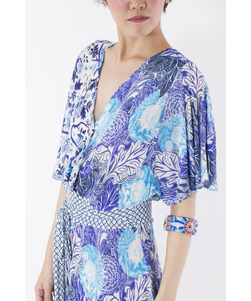 Desigual(デシグアル)の「「Desigual/デシグアル」ワンピース・ドレス(ワンピース・レディース・ブルー系その他・LARGE/MEDIUM/SMALL/X-LARGE/X-SMALL)」の5枚目の写真