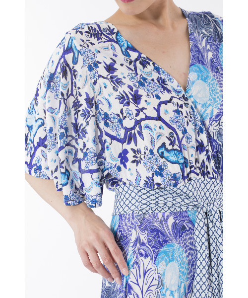 Desigual(デシグアル)の「「Desigual/デシグアル」ワンピース・ドレス(ワンピース・レディース・ブルー系その他・LARGE/MEDIUM/SMALL/X-LARGE/X-SMALL)」の6枚目の写真