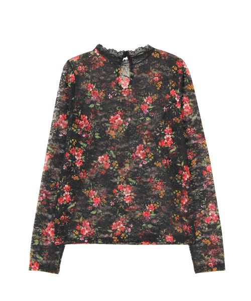 EVRIS（エヴリス）の「ハイネックフラワーレースTOPS（Tシャツ/カットソー・レディース・ブラック/ホワイト・FREE）」の11枚目の写真