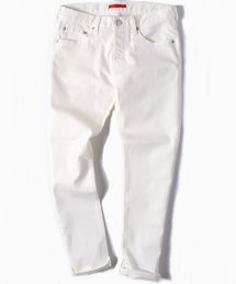 SHIPS | RED CARD×SHIPS: 別注 ジャストレングス ストレッチ スリムテーパード ホワイトデニム RHYTHM(デニムパンツ)