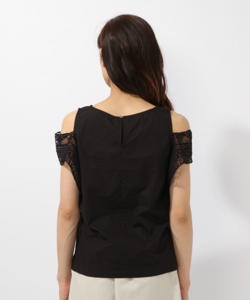 laboratory work（ラボラトリーワーク）の「袖レースブラウス（シャツ/ブラウス・レディース・オフホワイト/ブラック/ピンク・MEDIUM）」の15枚目の写真