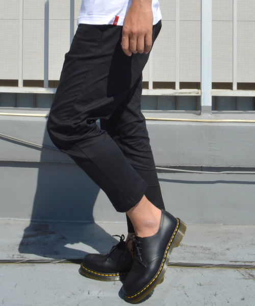 Dickies（ディッキーズ）の「別注：Dickies/ディッキーズ ストレッチ カットオフ8分丈イージーパンツ（チノパンツ・メンズ・ベージュ/ホワイト/ブラック/ネイビー・M/L/S/XL）」の14枚目の写真