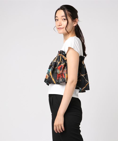 archives（アルシーヴ）の「スカーフドッキングTシャツ（Tシャツ