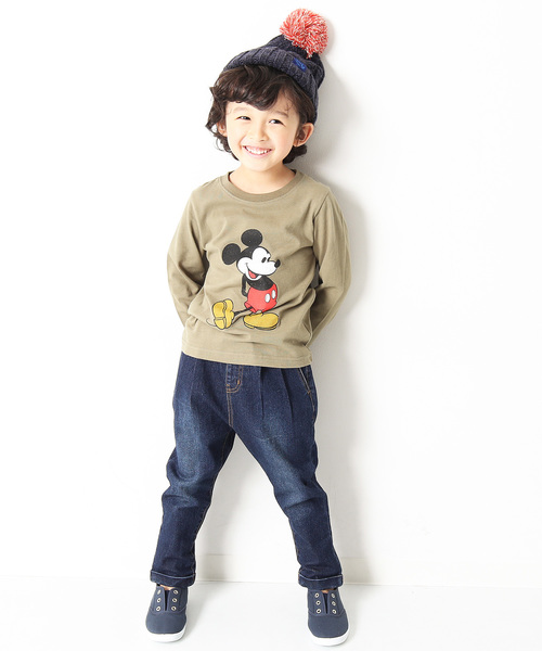 devirock（デビロック）の「デニムサルエルタックパンツ サルエルパンツ（デニムパンツ・キッズ・ネイビー/サックスブルー/ブルー系その他/ワンウォッシュ・110cm/100cm/120cm/130cm/140cm/150cm/160cm）」の11枚目の写真