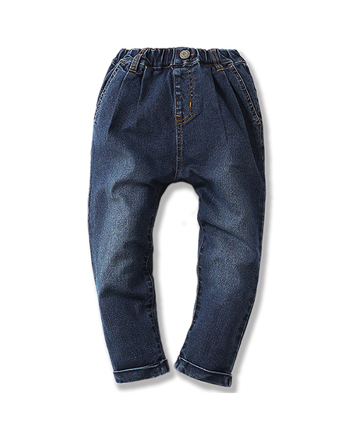 devirock（デビロック）の「デニムサルエルタックパンツ サルエルパンツ（デニムパンツ・キッズ・ネイビー/サックスブルー/ブルー系その他/ワンウォッシュ・110cm/100cm/120cm/130cm/140cm/150cm/160cm）」の8枚目の写真