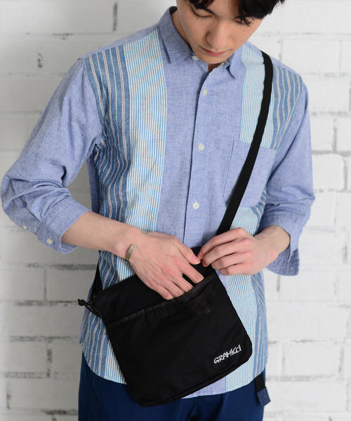 Gramicci（グラミチ）の「Gramicci(グラミチ)別注ナイロンサコッシュバッグ（ショルダーバッグ・メンズ・ターコイズブルー/ブラック・FREE）」の14枚目の写真