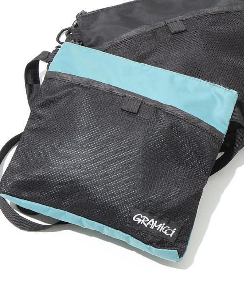 Gramicci（グラミチ）の「Gramicci(グラミチ)別注ナイロンサコッシュバッグ（ショルダーバッグ・メンズ・ターコイズブルー/ブラック・FREE）」の18枚目の写真