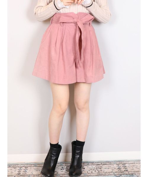 dazzlin（ダズリン）の「リボン付コーデュロイショートパンツ（その他パンツ・レディース・ベージュ/オフホワイト/ピンク/ミント・SMALL/MEDIUM）」の4枚目の写真