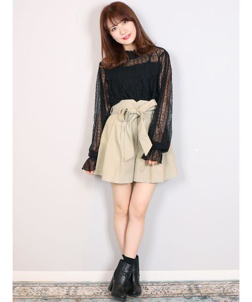 dazzlin（ダズリン）の「リボン付コーデュロイショートパンツ（その他パンツ・レディース・ベージュ/オフホワイト/ピンク/ミント・SMALL/MEDIUM）」の12枚目の写真