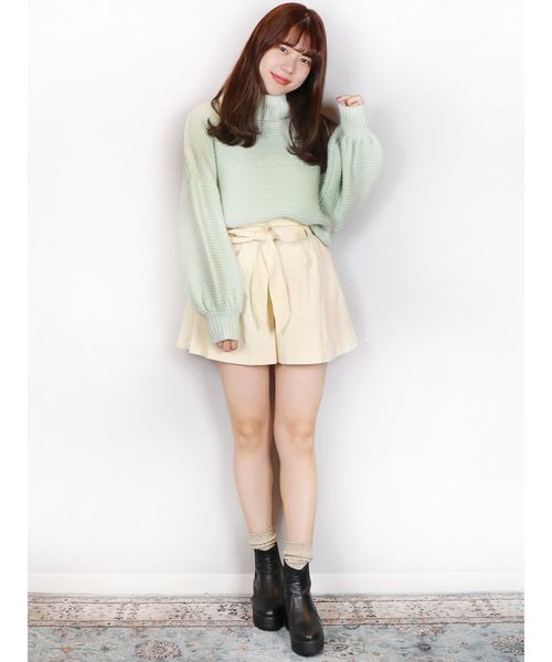 dazzlin（ダズリン）の「リボン付コーデュロイショートパンツ（その他パンツ・レディース・ベージュ/オフホワイト/ピンク/ミント・SMALL/MEDIUM）」の15枚目の写真