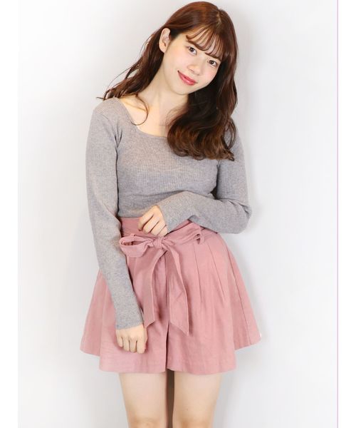 dazzlin（ダズリン）の「リボン付コーデュロイショートパンツ（その他パンツ・レディース・ベージュ/オフホワイト/ピンク/ミント・SMALL/MEDIUM）」の10枚目の写真