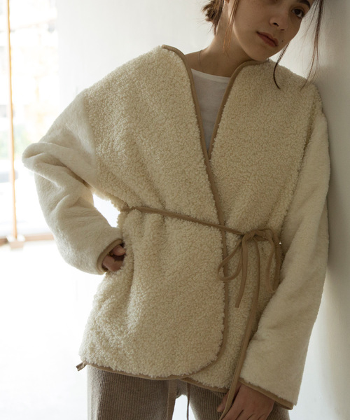 marjour(マージュール)の「PIPING BOA JAKET(ブルゾン・レディース・アイボリー・MEDIUM)」の9枚目の写真