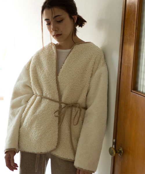 marjour(マージュール)の「PIPING BOA JAKET(ブルゾン・レディース・アイボリー・MEDIUM)」の10枚目の写真