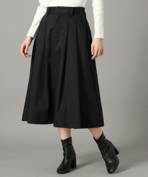 LOWRYS FARM（ローリーズファーム）の「タックギャザースカート　826460（スカート・レディース・オフホワイト/ブラック/ベージュ/グリーン・FREE）」の3枚目の写真