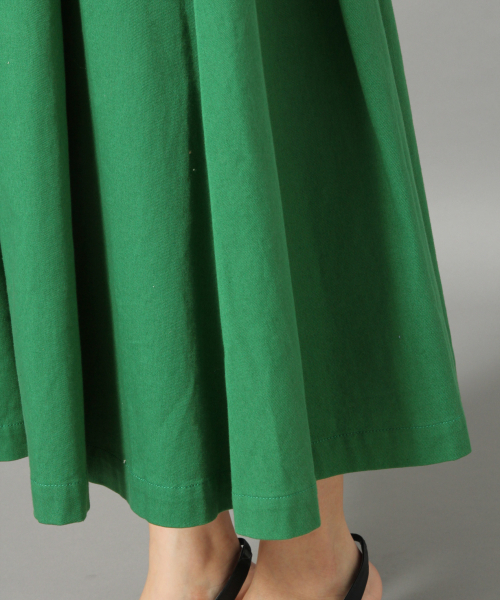 LOWRYS FARM（ローリーズファーム）の「タックギャザースカート　826460（スカート・レディース・オフホワイト/ブラック/ベージュ/グリーン・FREE）」の9枚目の写真