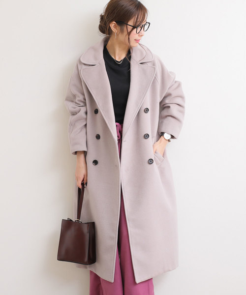 andme(アンドミー)の「背中ベルト付きロングコート(モッズコート・レディース・ブラック/ベージュ/グレー/グレー系その他・M)」の7枚目の写真