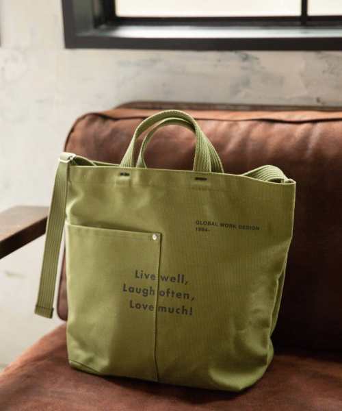 GLOBAL WORK（グローバルワーク）の「2WAYロゴBAG/822382（トートバッグ）」 WEAR