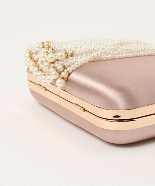 axes femme（アクシーズファム）の「エレガントパールミニバッグ（クラッチバッグ・レディース・ピンク・MEDIUM）」の3枚目の写真
